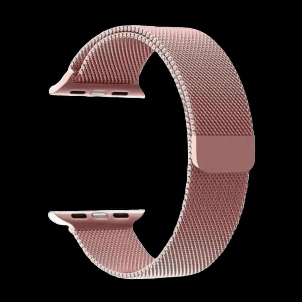 Pulseira Milanese de Aço de Ferro Para Iwo 8, Iwo 9 e Iwo 10 Em Aço Inoxidável - Rosa