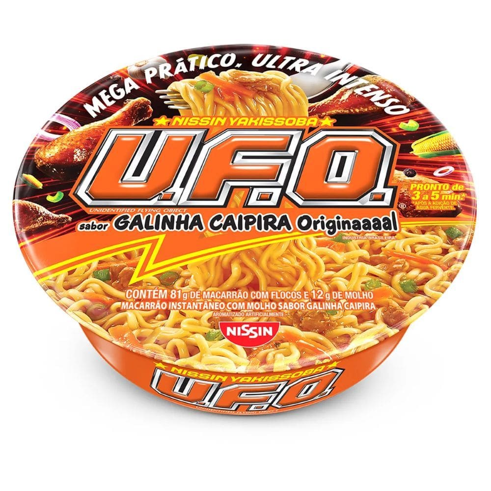 Macarrão Ufo Nissin Yakissoba Sabor Galinha Caipira 93g