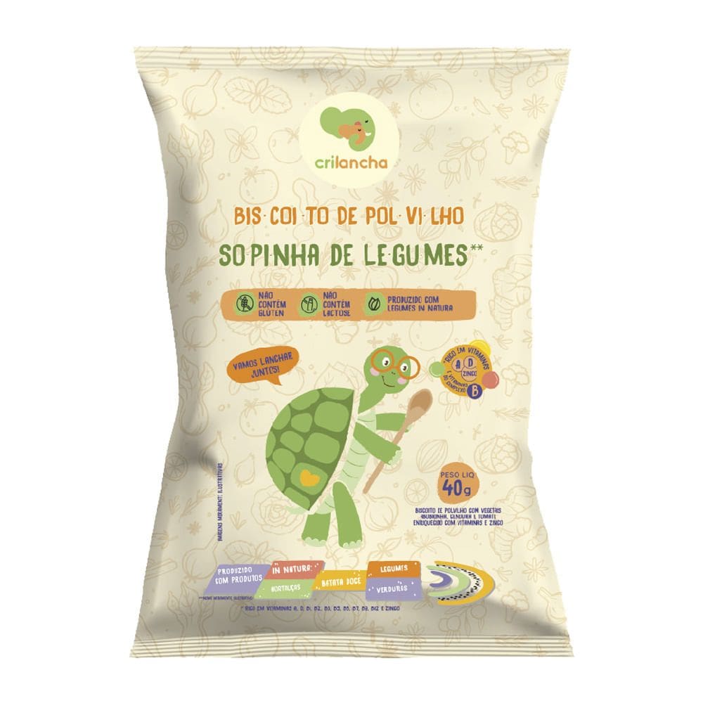 Biscoito de Polvilho Crilancha Sopinha de Legumes 40g