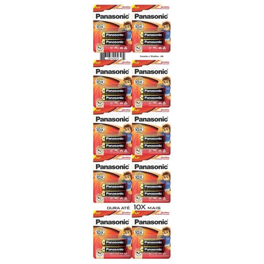 Pilha Alcalina ””aa”” Ct-20 Panasonic Lr6-2bt480