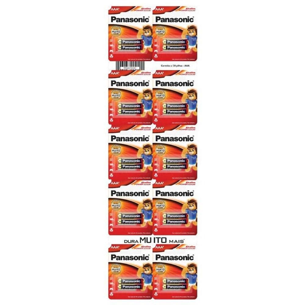 Pilha Alcalina ””aaa”” Ct-20 Panasonic Lr03-2bt480