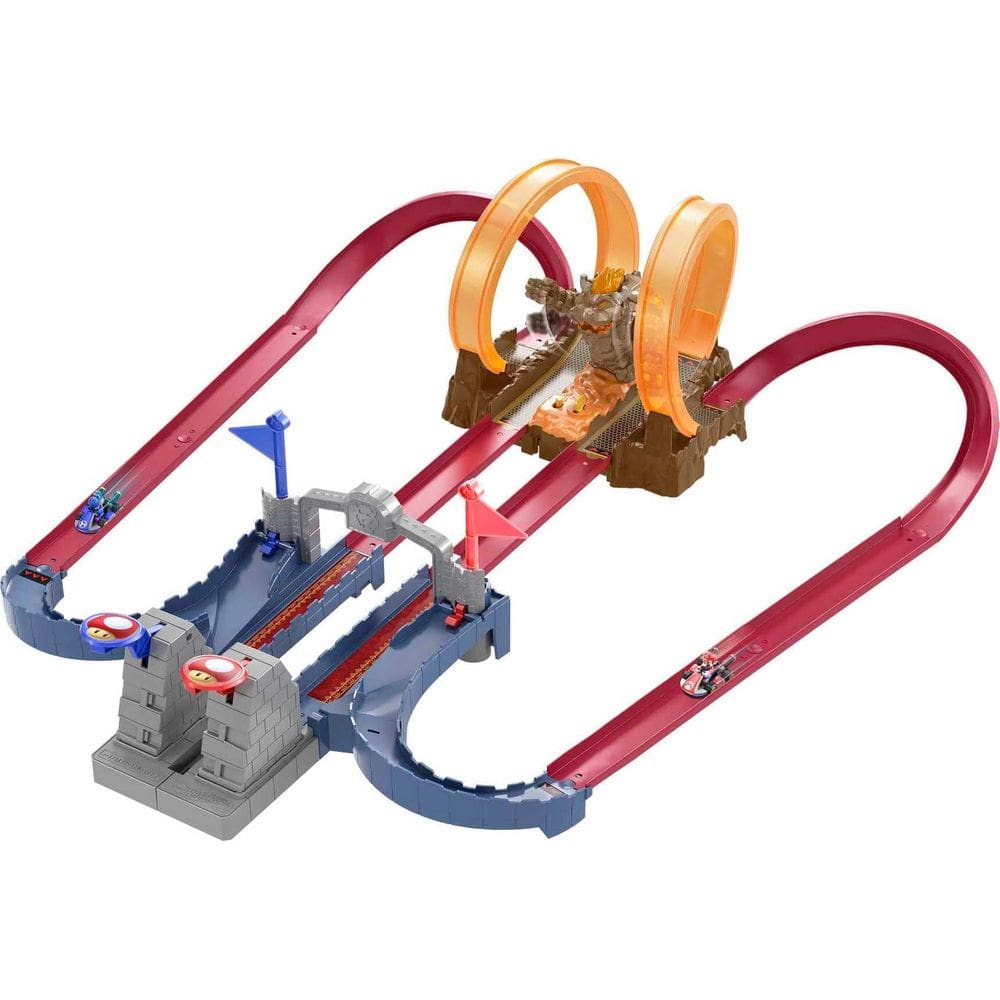 Conjunto de faixas Hot Wheels Mario Kart Bowser`s Castle Chaos