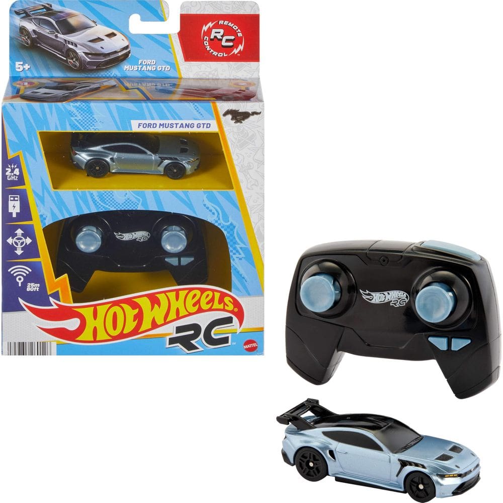 Carro de brinquedo RC Hot Wheels Ford Mustang 1:64 com função completa