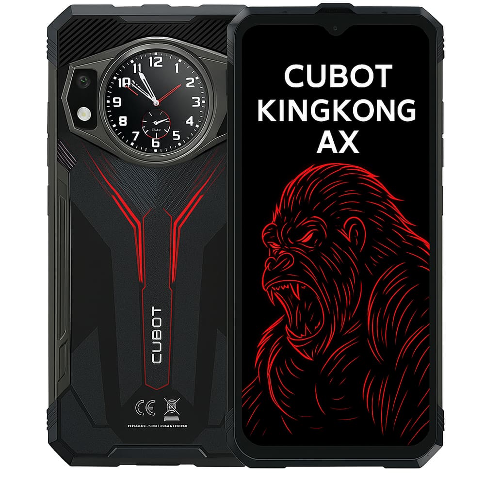 Smartphone Celular Gamer KingKong AX, 256GB, 12GB RAM, Blindado, À Prova d’Água IP68/IP69K, Android 14, Tela 6,58 FHD+ 120Hz, Câmera 100MP, PRETO