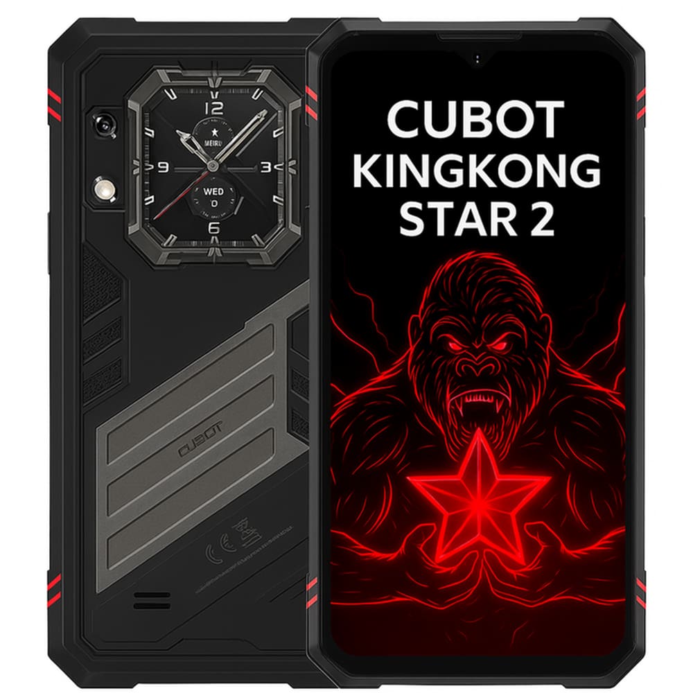 Smartphone Celular Gamer Cubot KingKong Star 2, 256GB, 12GB RAM, Resistente, À Prova d’Água IP68/IP69K, Android 14, Tela 6,78 FHD+ 120Hz, Câmera 100MP