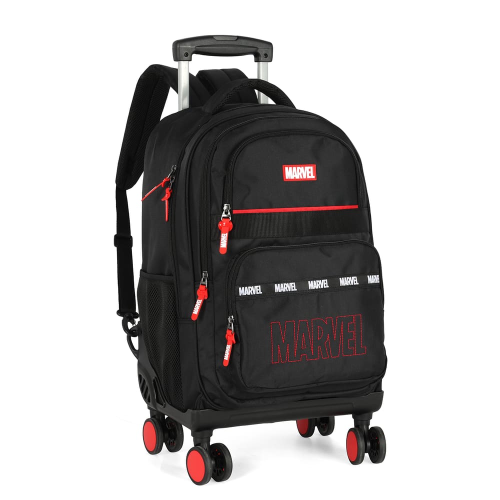 Mochila de Rodinhas Preta Luxcel Marvel