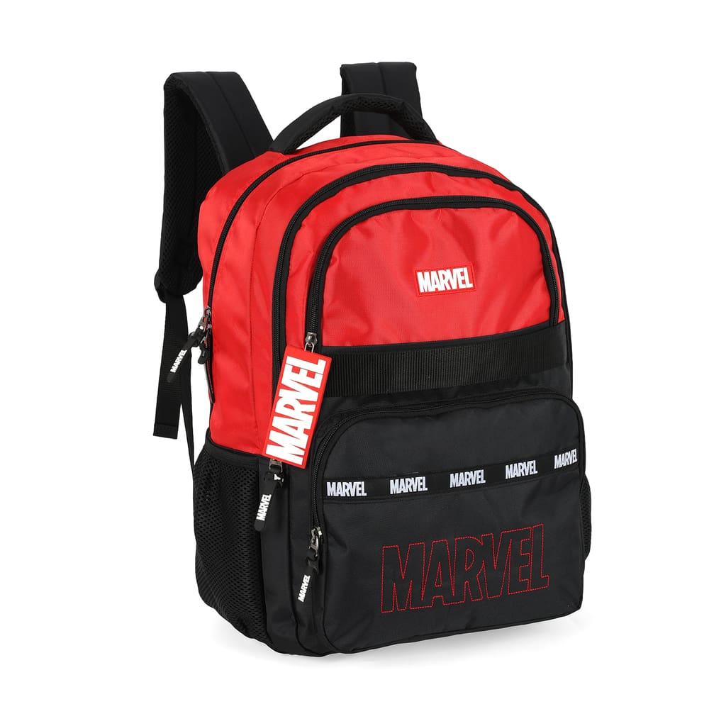 Mochila Marvel Luxcel – Escolar Juvenil Vermelha e Preta