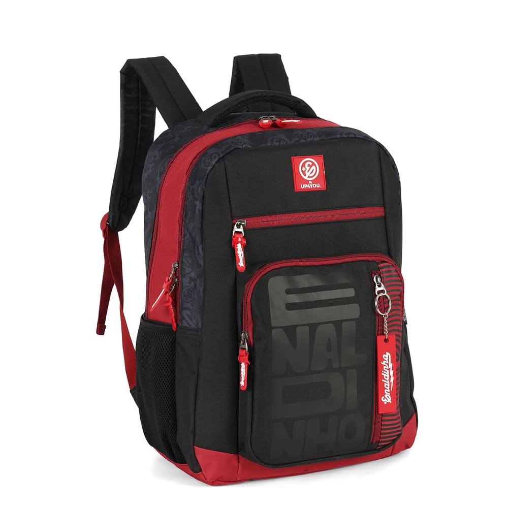 Mochila de Costas G Enaldinho Oficial | Preta e Vermelha | Logo Estilizado | Up4You