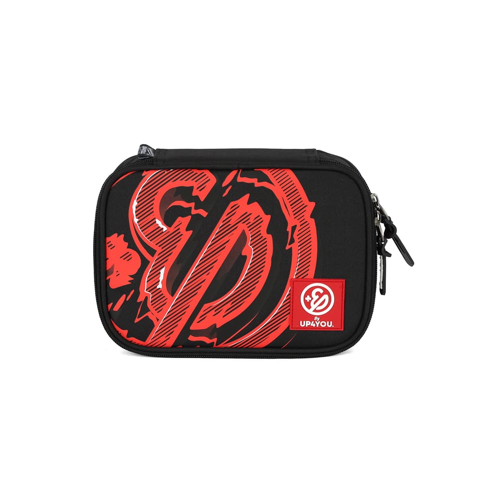 Estojo Box Grande Enaldinho Oficial Preto e Vermelho Organizador Up4You