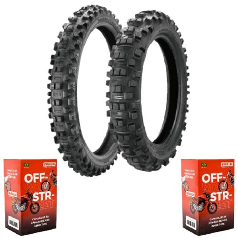 Par Pneu Crf 450r 140/80-18 + 90/90-21 7 Days Enduro Borilli + Câmara