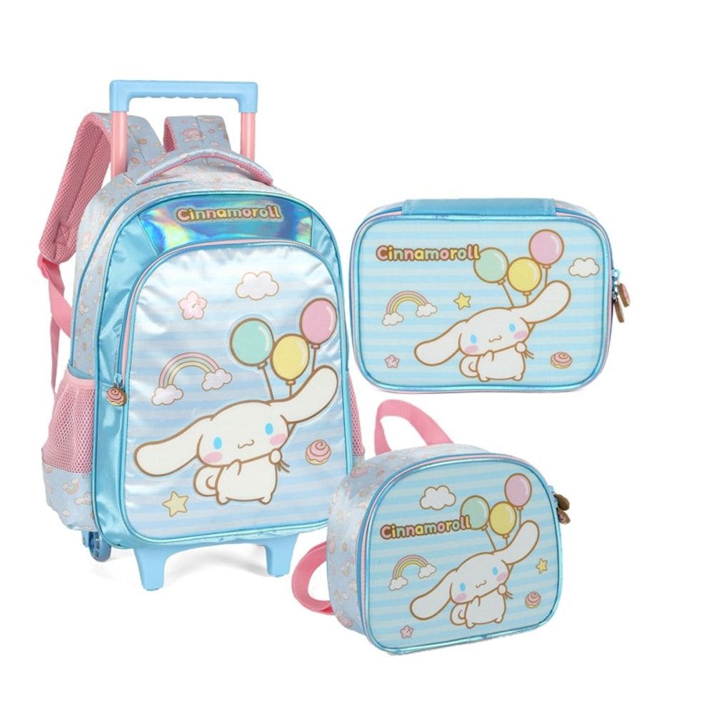 Kit Escolar Cinnamoroll Luxcel – Mochila Lancheira Estojo