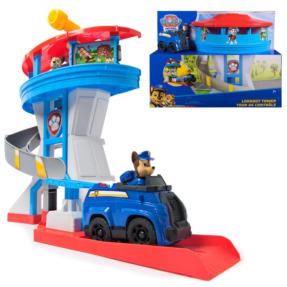 Toy Watchtower Paw Patrol com boneco Chase de 50 cm com lançador