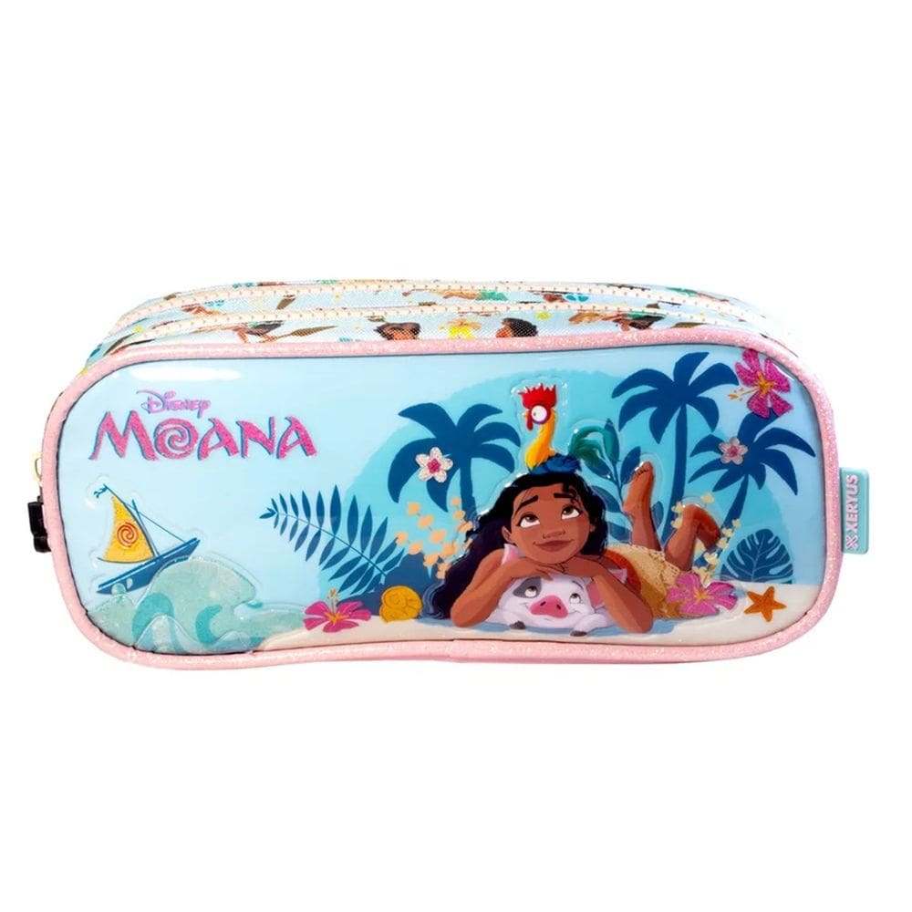 Estojo Duplo Moana Disney – Organização com Magia e Aventura!