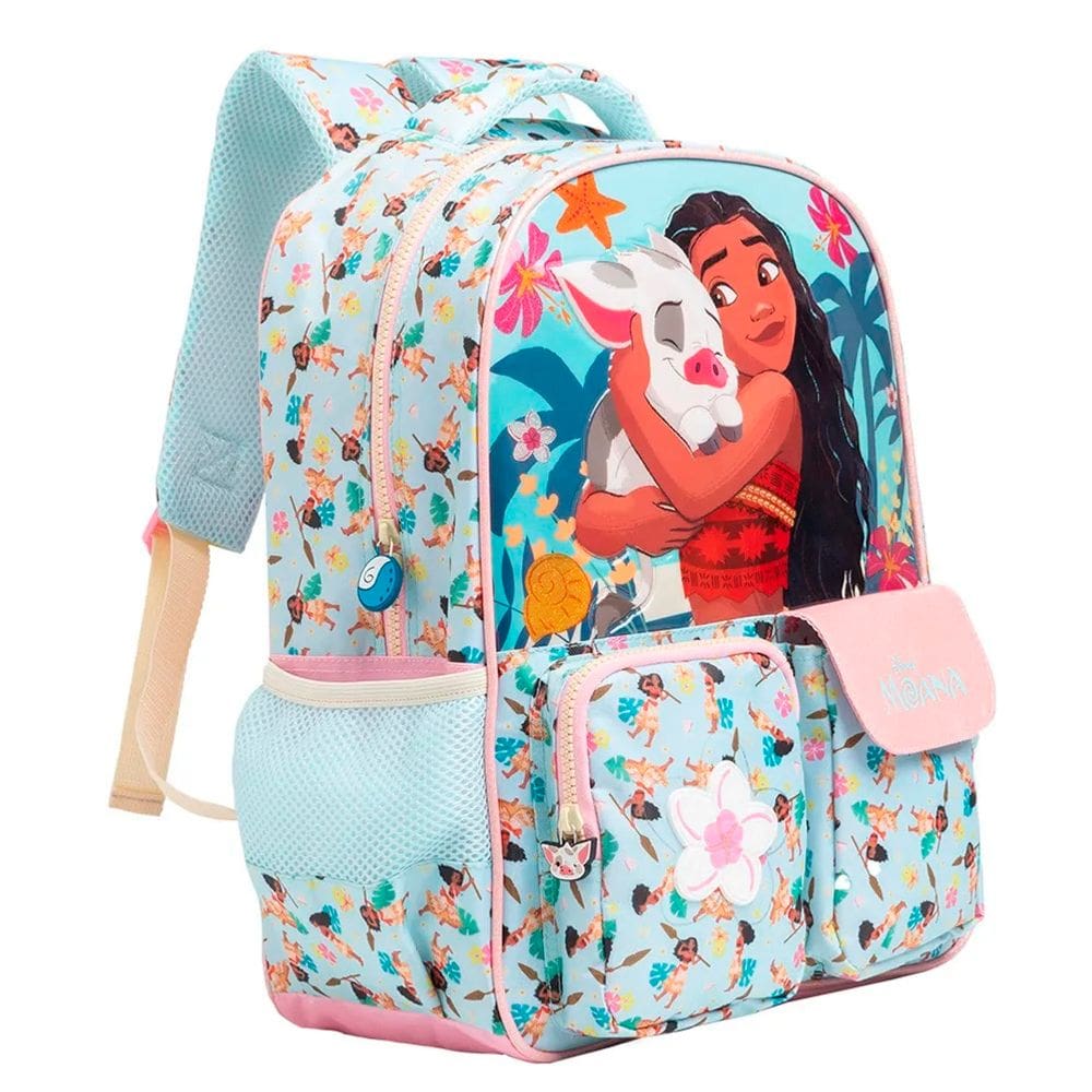 Kit Escolar Moana 2 em 1: Mochila de Costas Reforçada + Estojo Xeryus