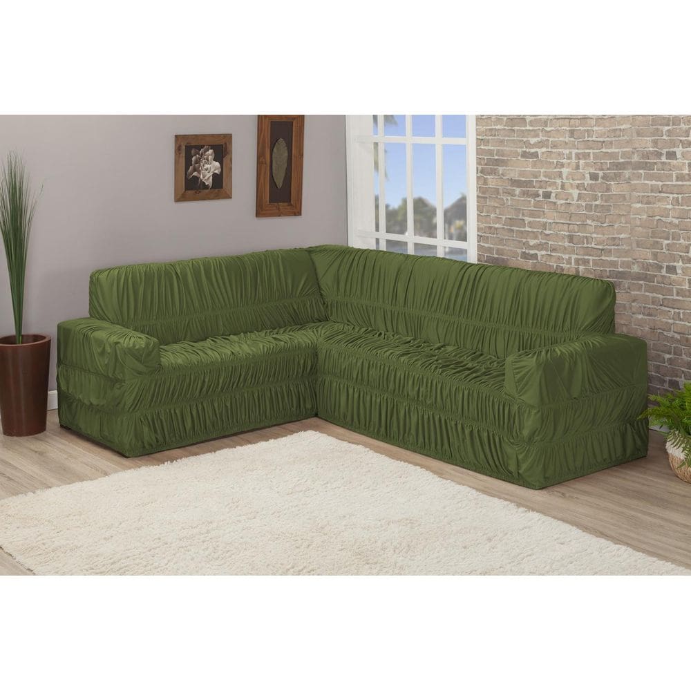 Capa De Sofa Canto De 6 Lugares Elasticada Malha Gel