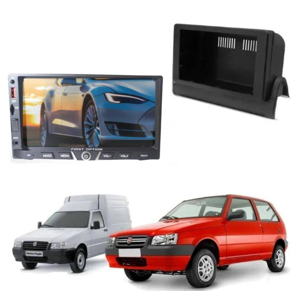 Kit Moldura 2 Din Fiamon Uno Mille/Fiorino 2004/2013 +