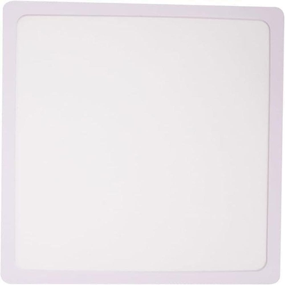 Plafon Quadrado Sobrepor Abs Branco Bivolt Foxlux 24W - 6500