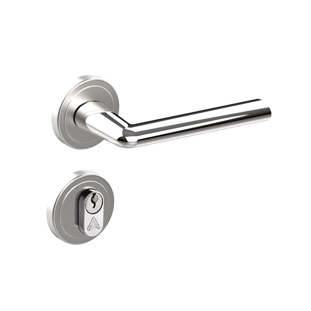 Fechadura Entrada S4cm Roseta Cromada Alster Aliança