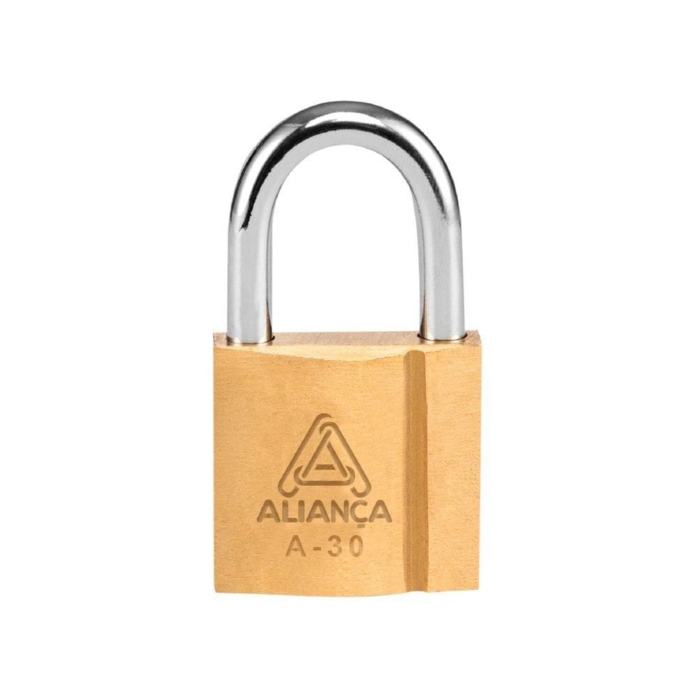 Cadeado de Latão com Chaves 30mm Aliança Metalúrgica