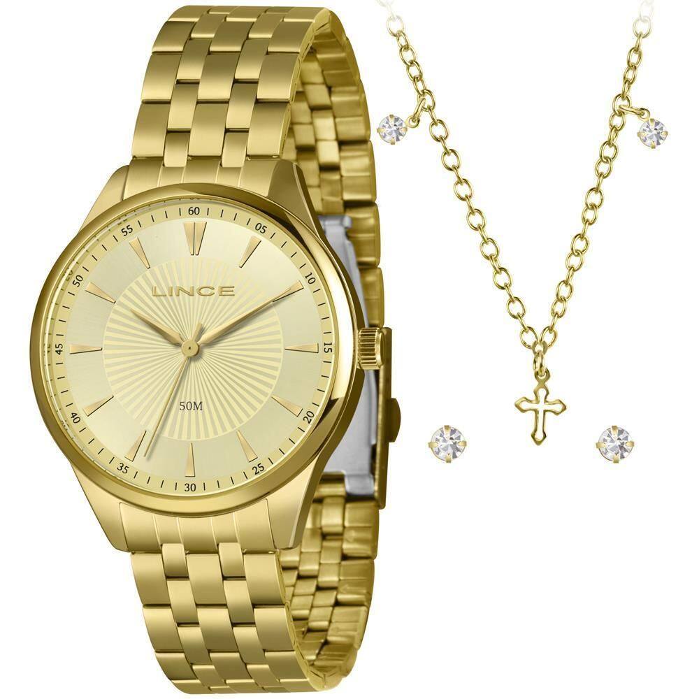 Relógio Lince Feminino Ref: Lrgh223L40 K0Dec1Kx Dourado +