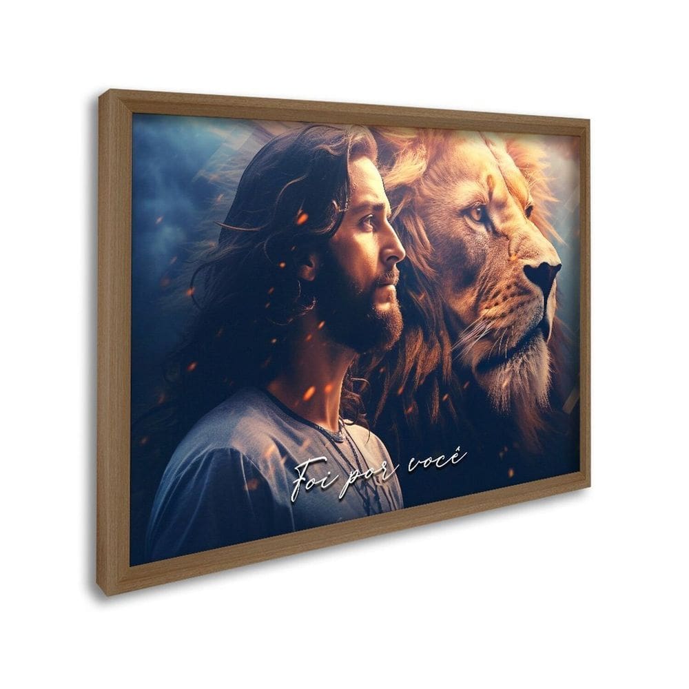 Quadro Decorativo Religioso Foi por Você 1 Tela 60x90 para Escritório Banheiro Hall