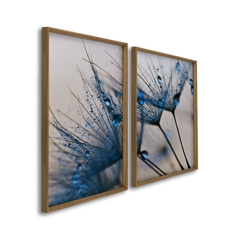Quadro Decorativo Dente de Leão 2 Telas 60x90 para Sala Quarto Escritório