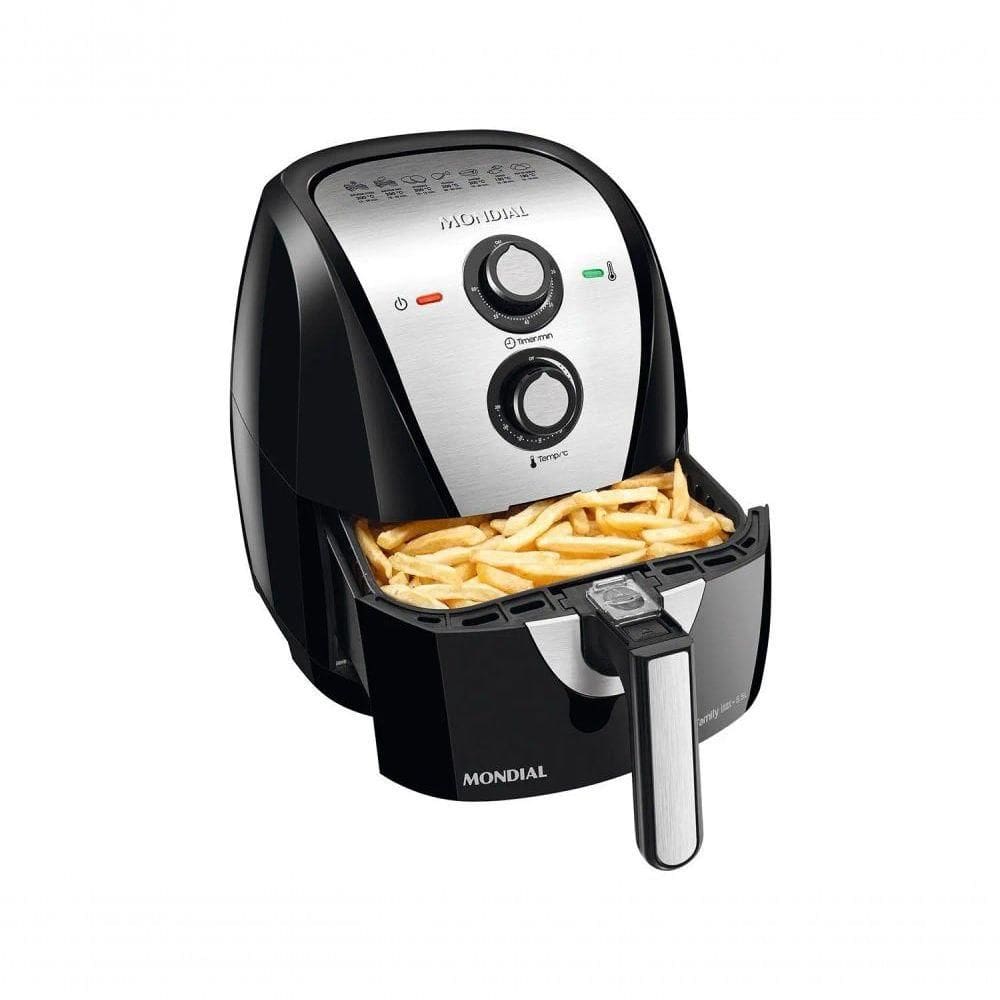 Mondial Fritadeira Sem Óleo Air Fryer Af55i 5,5l Preto E Inox 110V