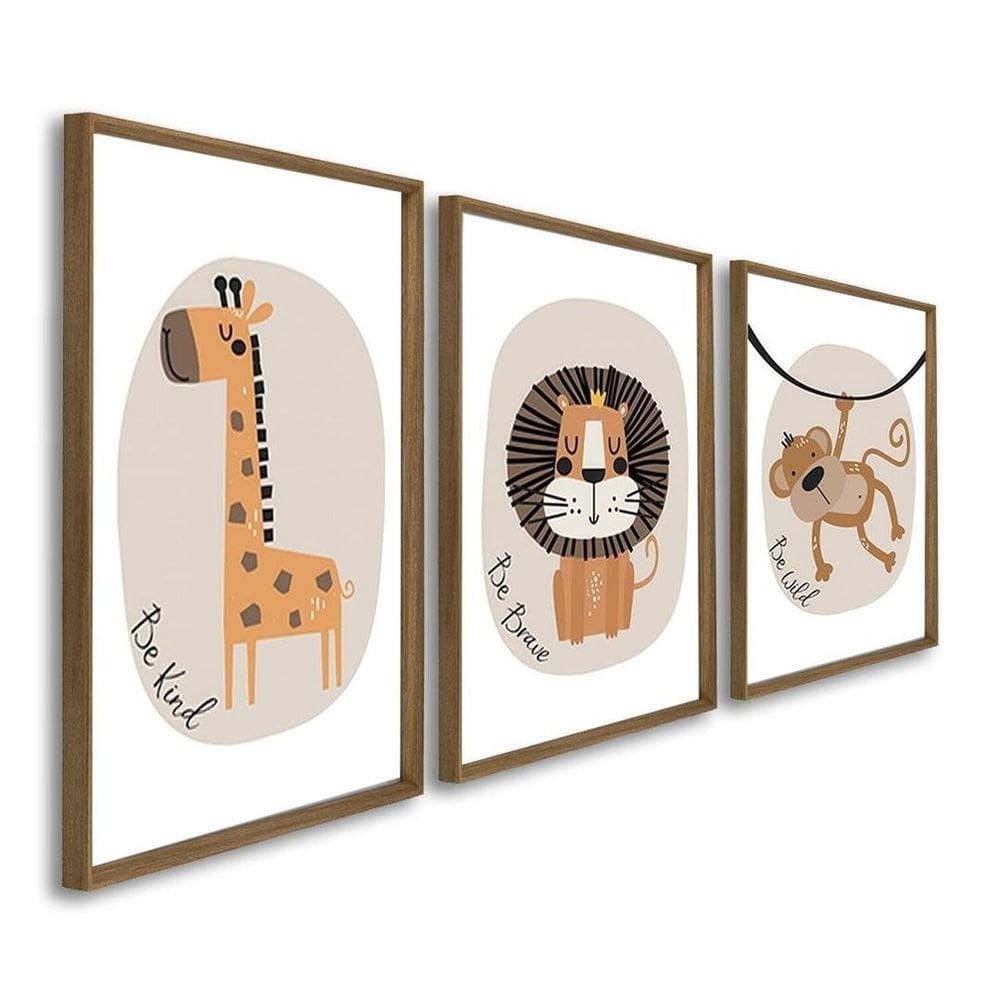 Quadro Decorativo Infantil Mar de Aventuras 3 Telas 60x90 para Quarto Sala Brinquedoteca