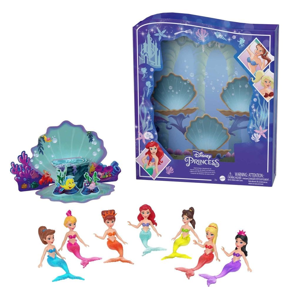 Conjunto de brinquedos Mattel Disney Princess Ariel & Sisters Mermaid
