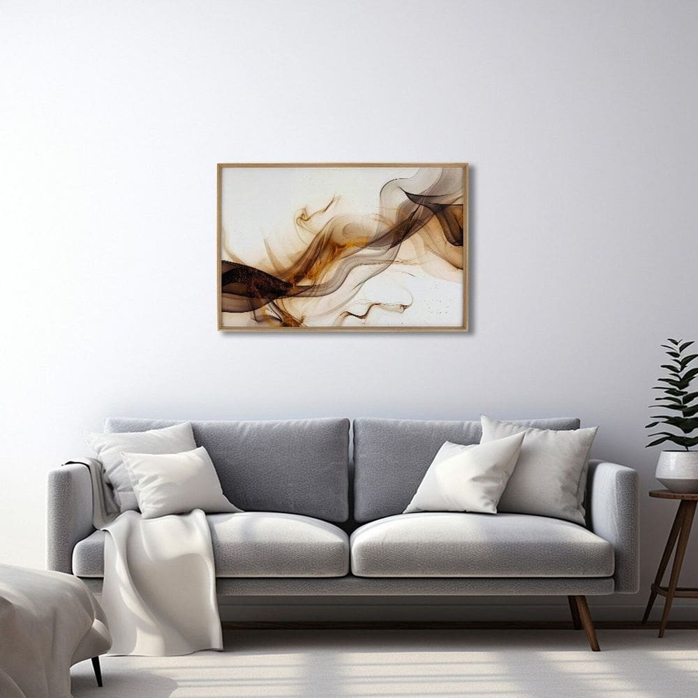 Quadro Decorativo Abstrato Movimento 1 Tela 80x120 para Escritório Banheiro Hall