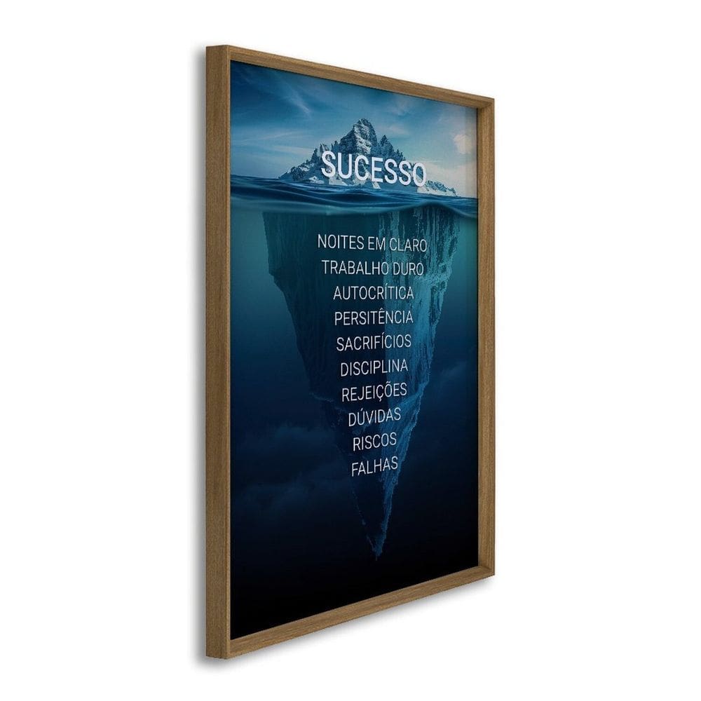 Quadro Decorativo Motivacional Sucesso 1 Tela 80x120cm para Sala Quarto Hall