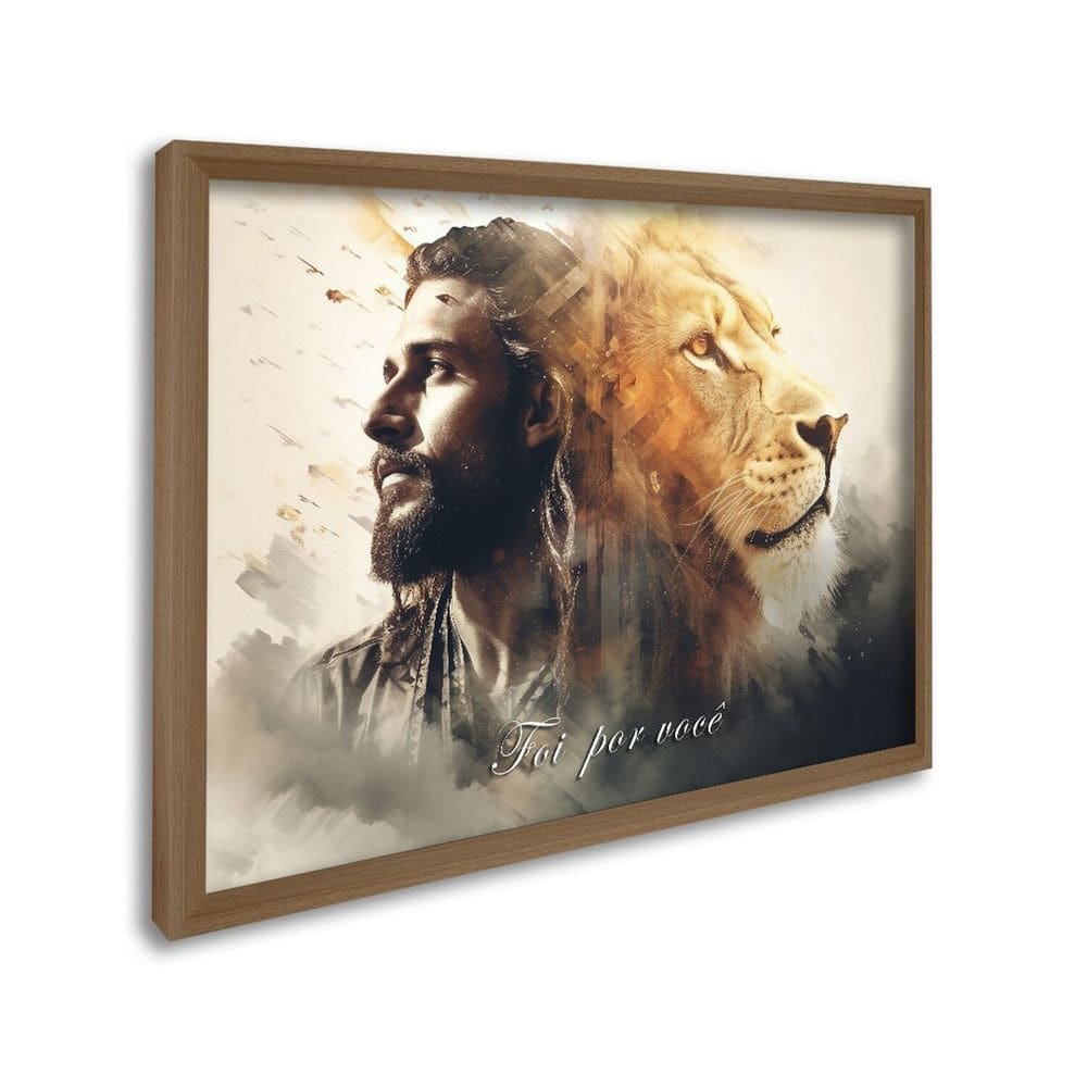 Quadro Decorativo Religioso Foi por Você 1 Tela 60x90 para Quarto Banheiro Hall