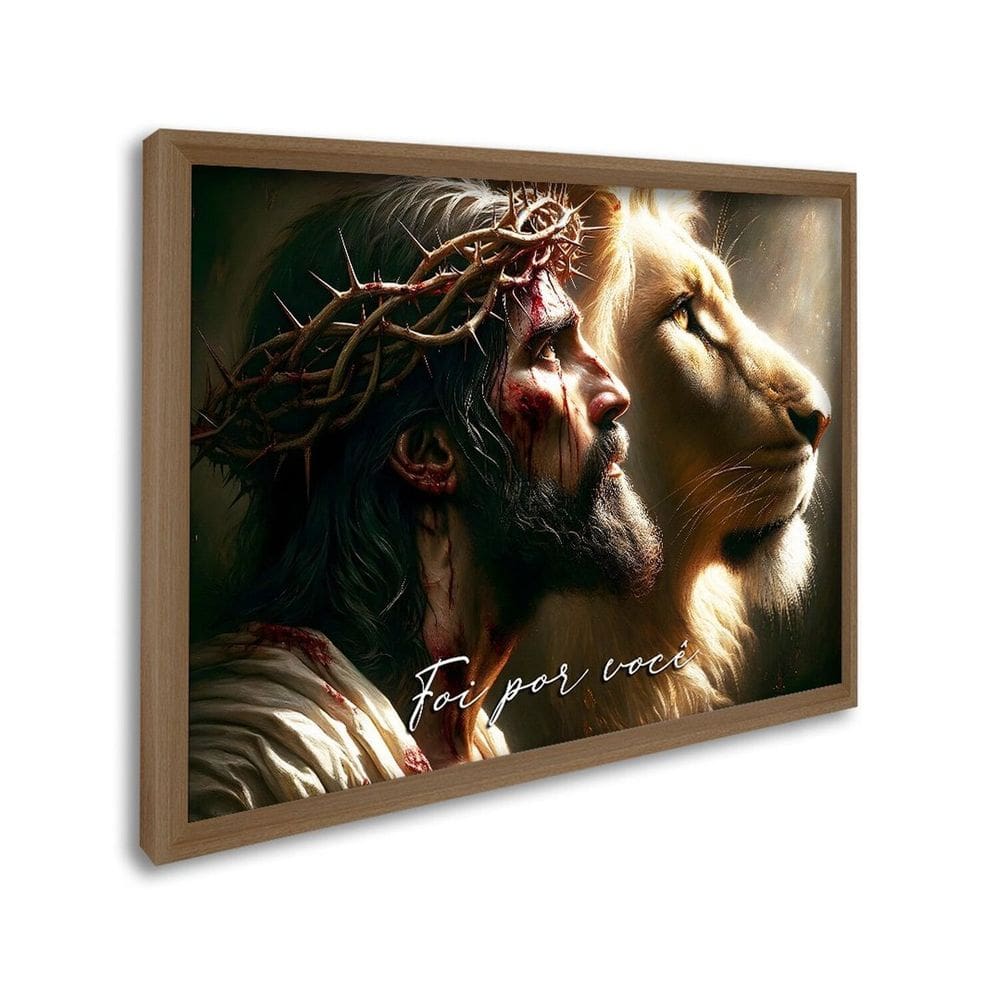 Quadro Decorativo Religioso Jesus Foi por Você 1 Tela 60x90cm para Sala Quarto Hall