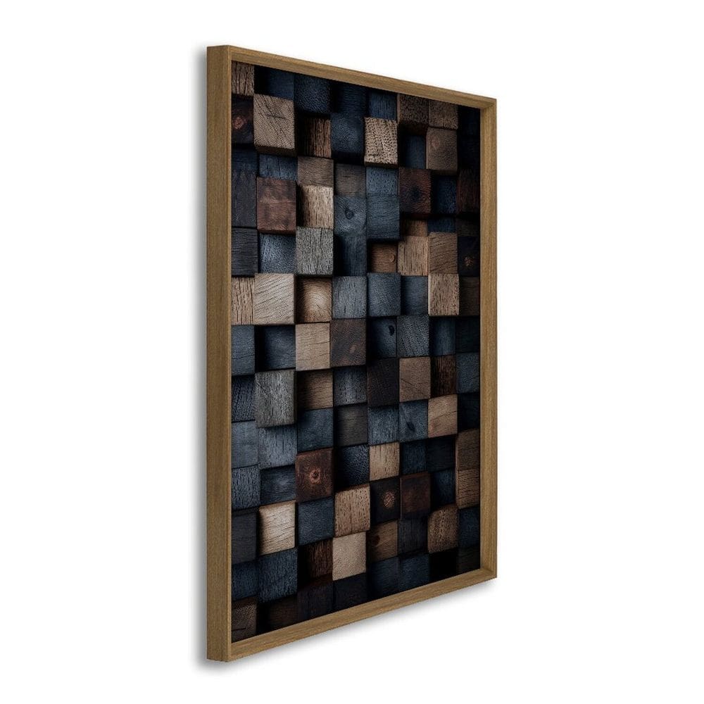 Quadro Decorativo Contemporâneo Blocos 1 Tela 80x120 para Quarto Hall