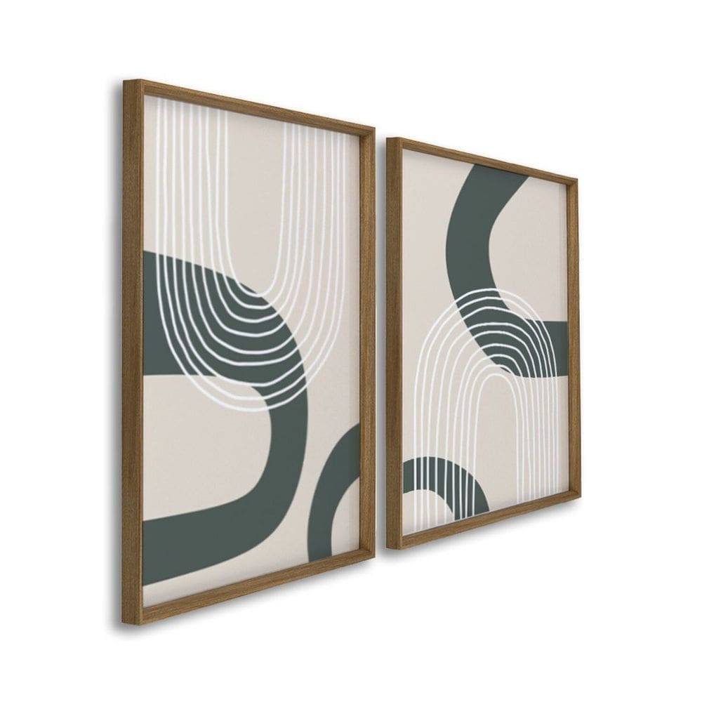 Quadro Decorativo Modelo Abstrato Floral 3 Telas 60x90 para Sala Quarto Escritório