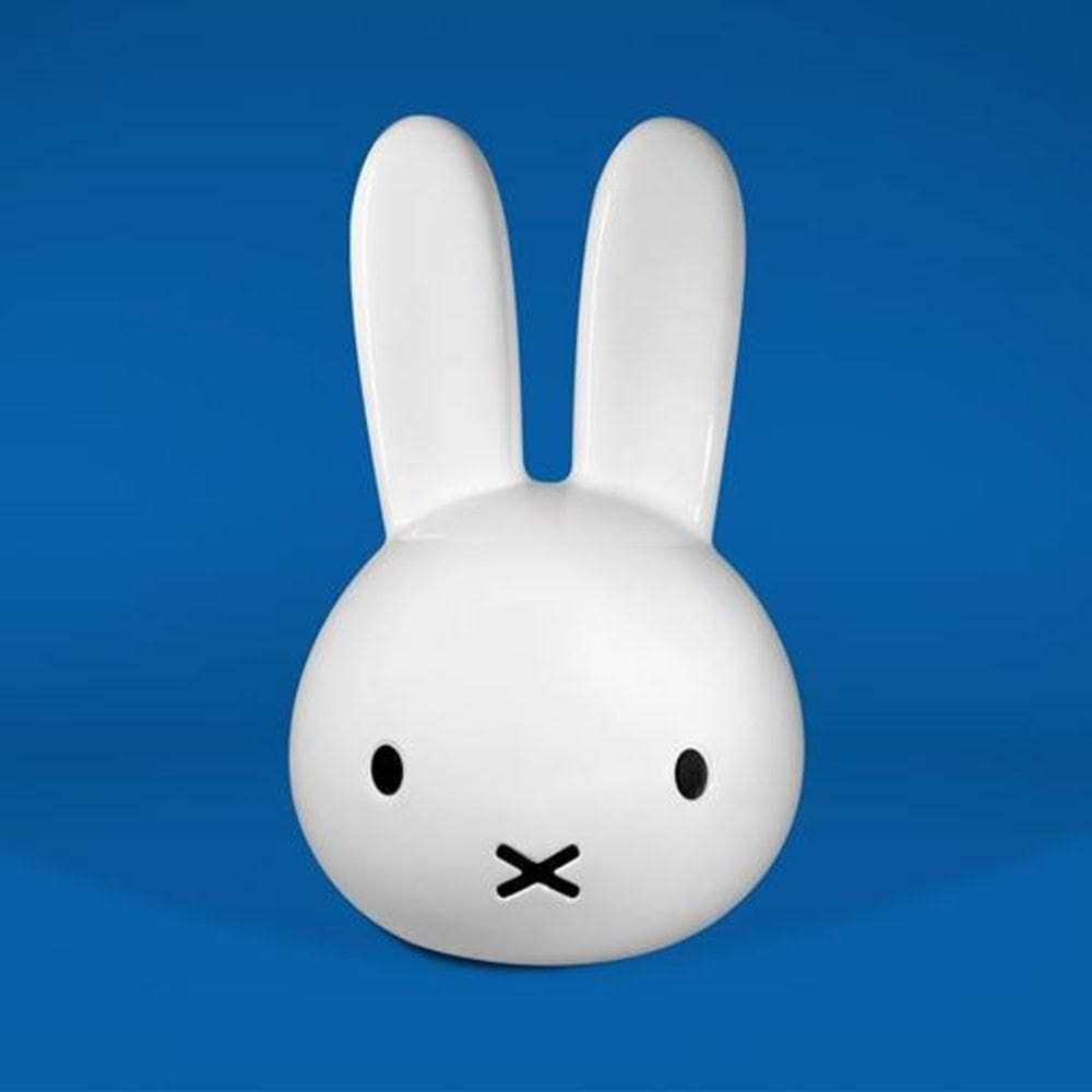 Cabeça De Coelho Laqueada Grande Miffy Para Decoração Infantil E Moderna