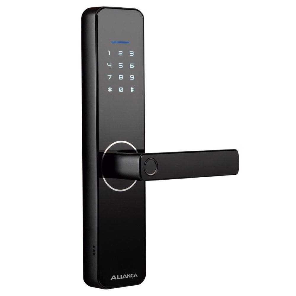 Fechadura Biométrica Digital com Wi-fi Titan Aliança Preto