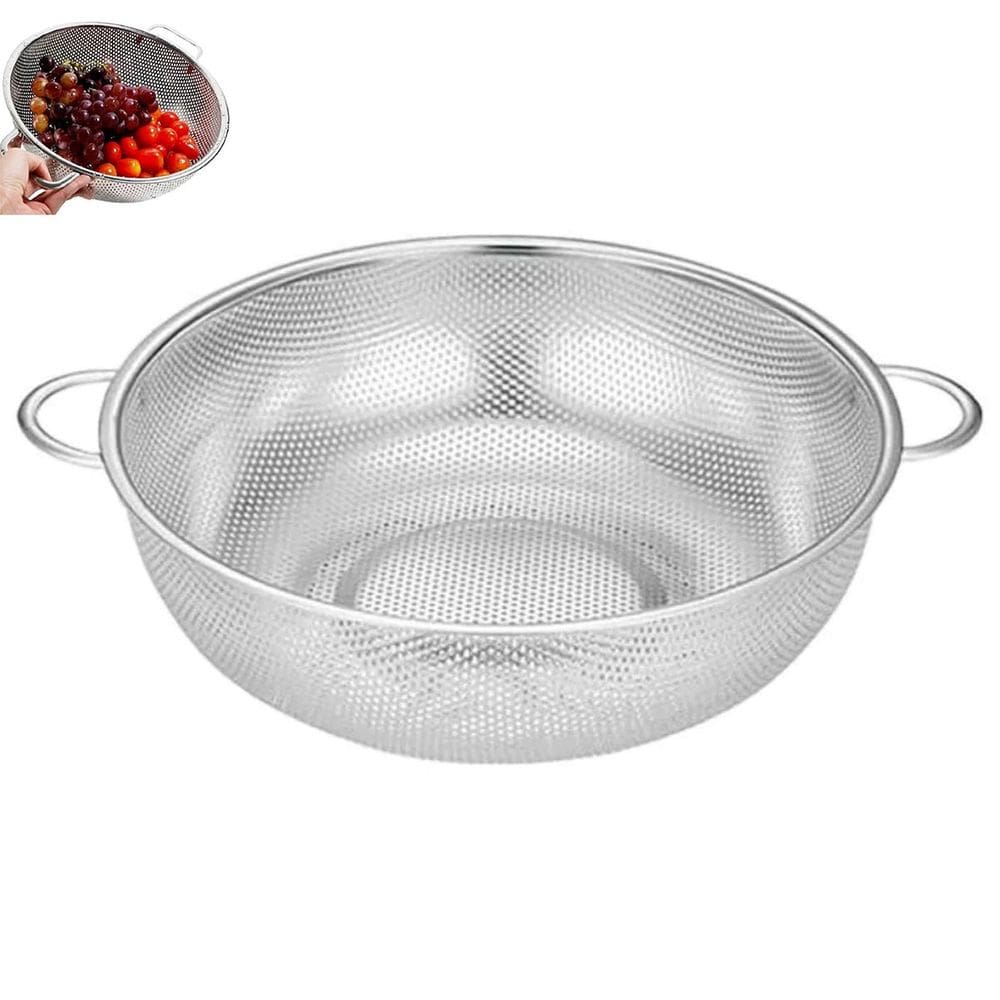 Escorredor Inox Macarrao Massas Legume Fruta Verdura Multiuso Cozinha Versatil Higienico