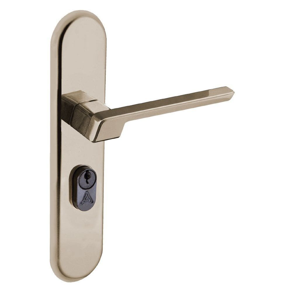 Fechadura Entrada Espelho S40mm Latonado Vega Aliança