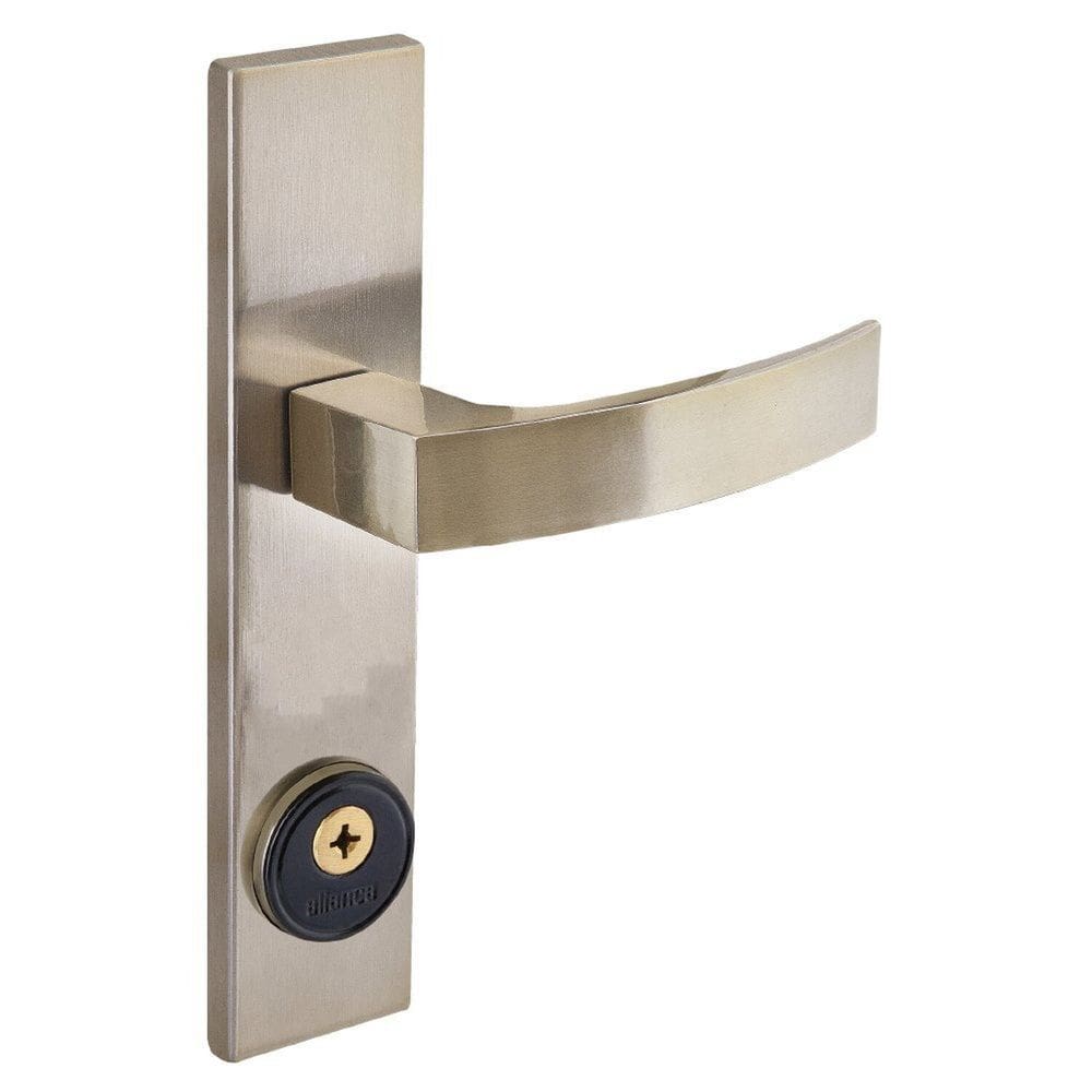 Fechadura Tetra Espelho 7cm Latonado Quadratta Curva Aliança