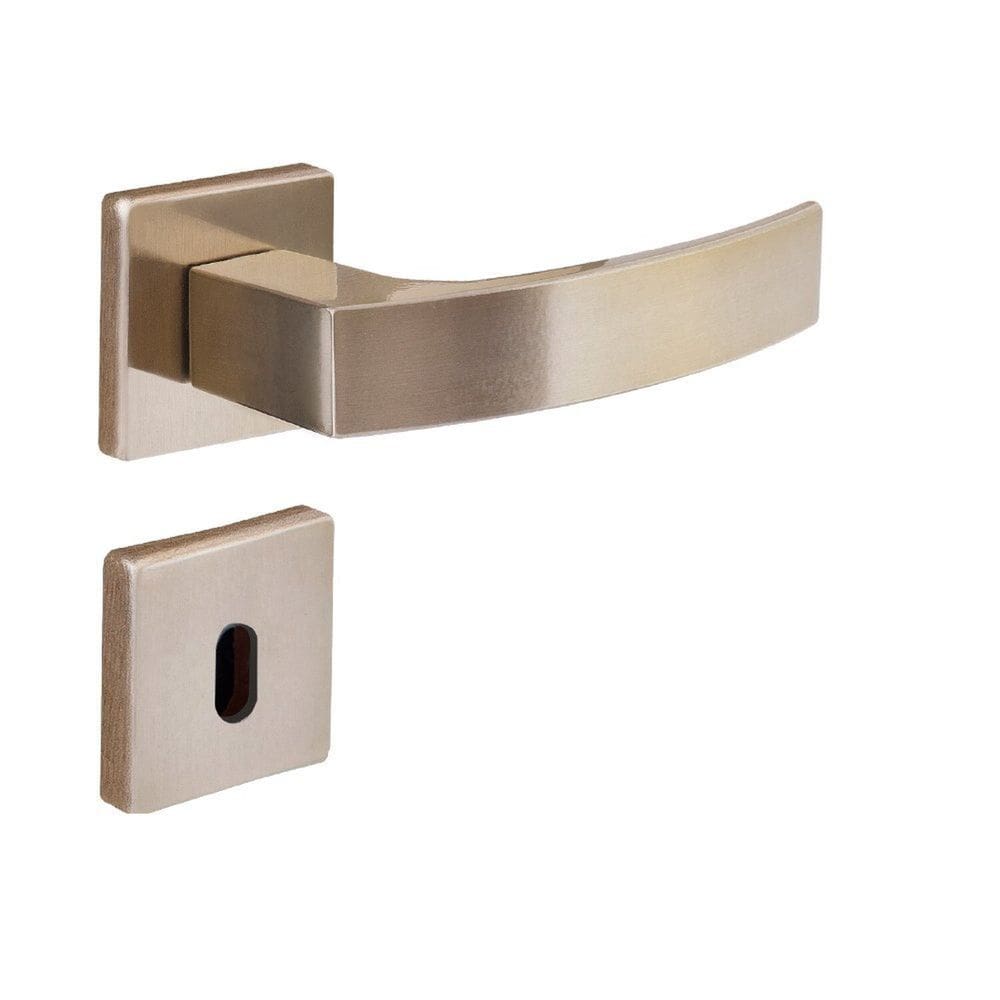 Fechadura Interna Roseta S40 Latonado Quadratta Curva Aliança