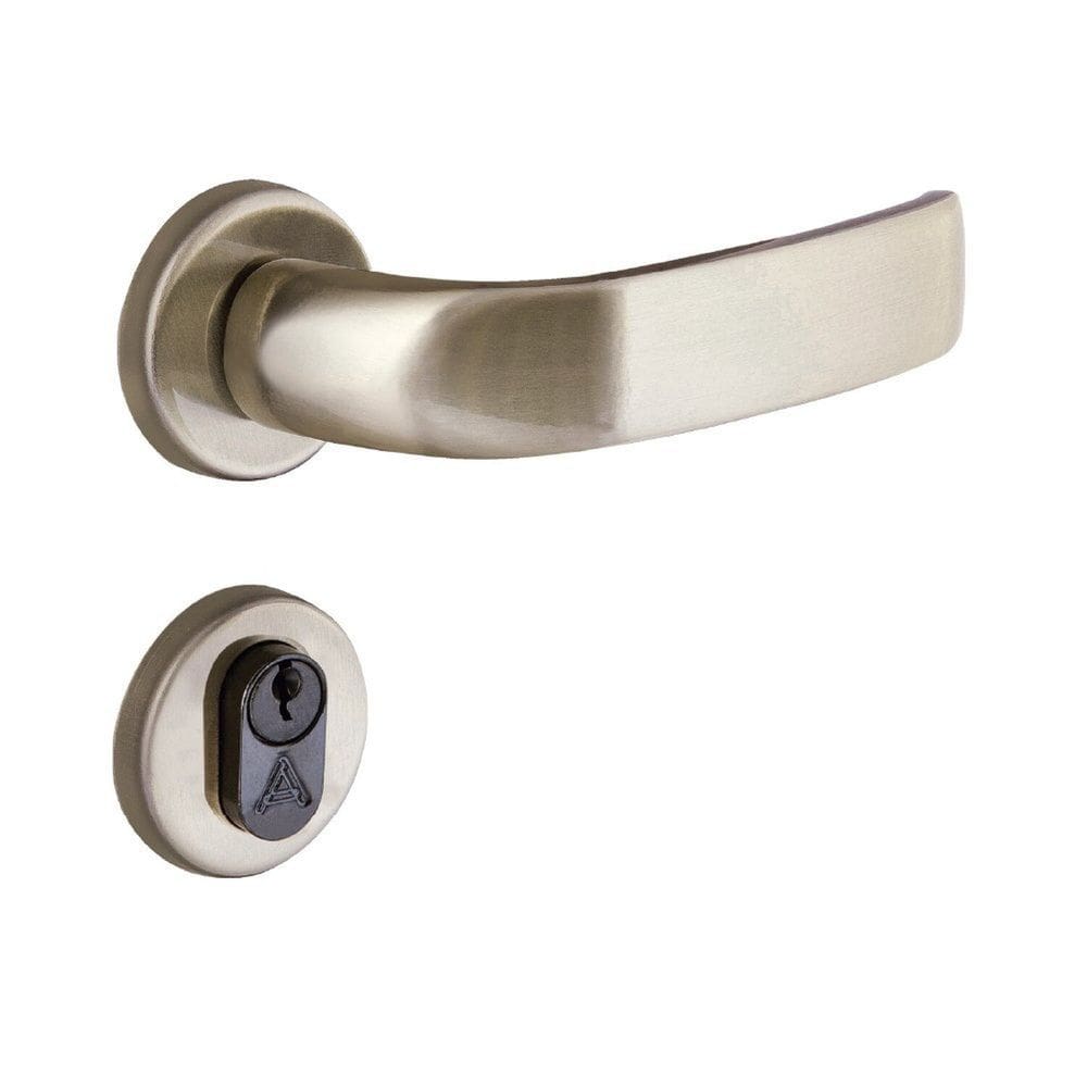 Fechadura Entrada Roseta S40 Latonado Home Aliança