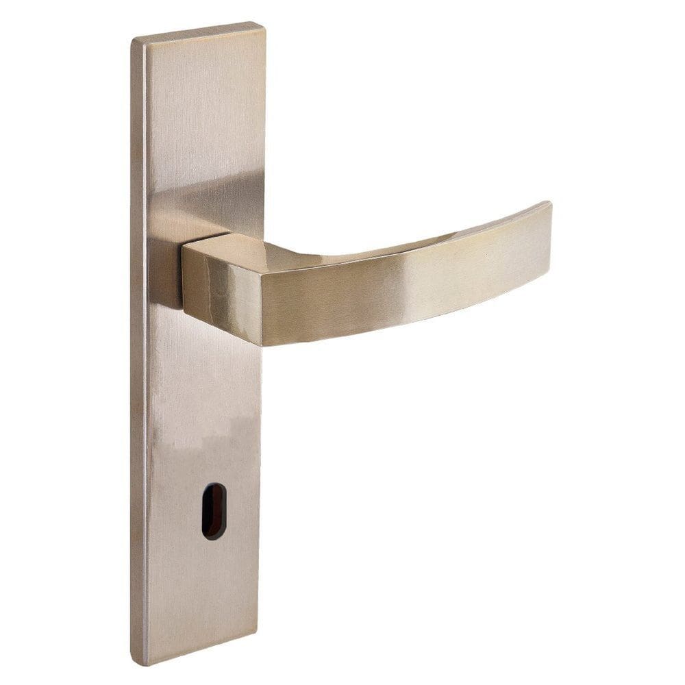 Fechadura Interna Espelho 55cm Latonado Quadratta Curva Aliança