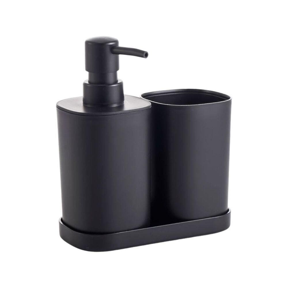 Conjunto De Acessórios Para Banheiro 3 Peças Quadrado Preto - Elegância Moderna