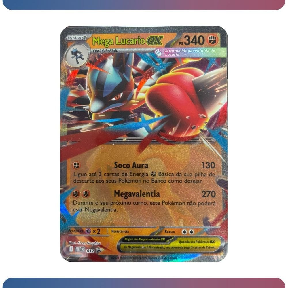 Carta Pokémon Box Mega Lucario Ex | Casas Bahia