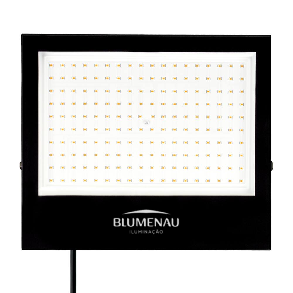 Refletor Blumenau de Led Slim 100W Preto Bivolt 4000K Neutro