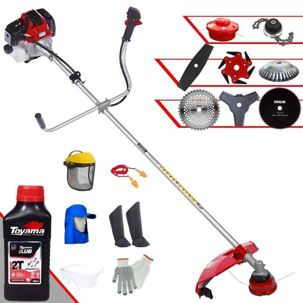 Roçadeira 8 Em 1 Rt43l à Gasolina + Epi + Óleo Toyama 2t