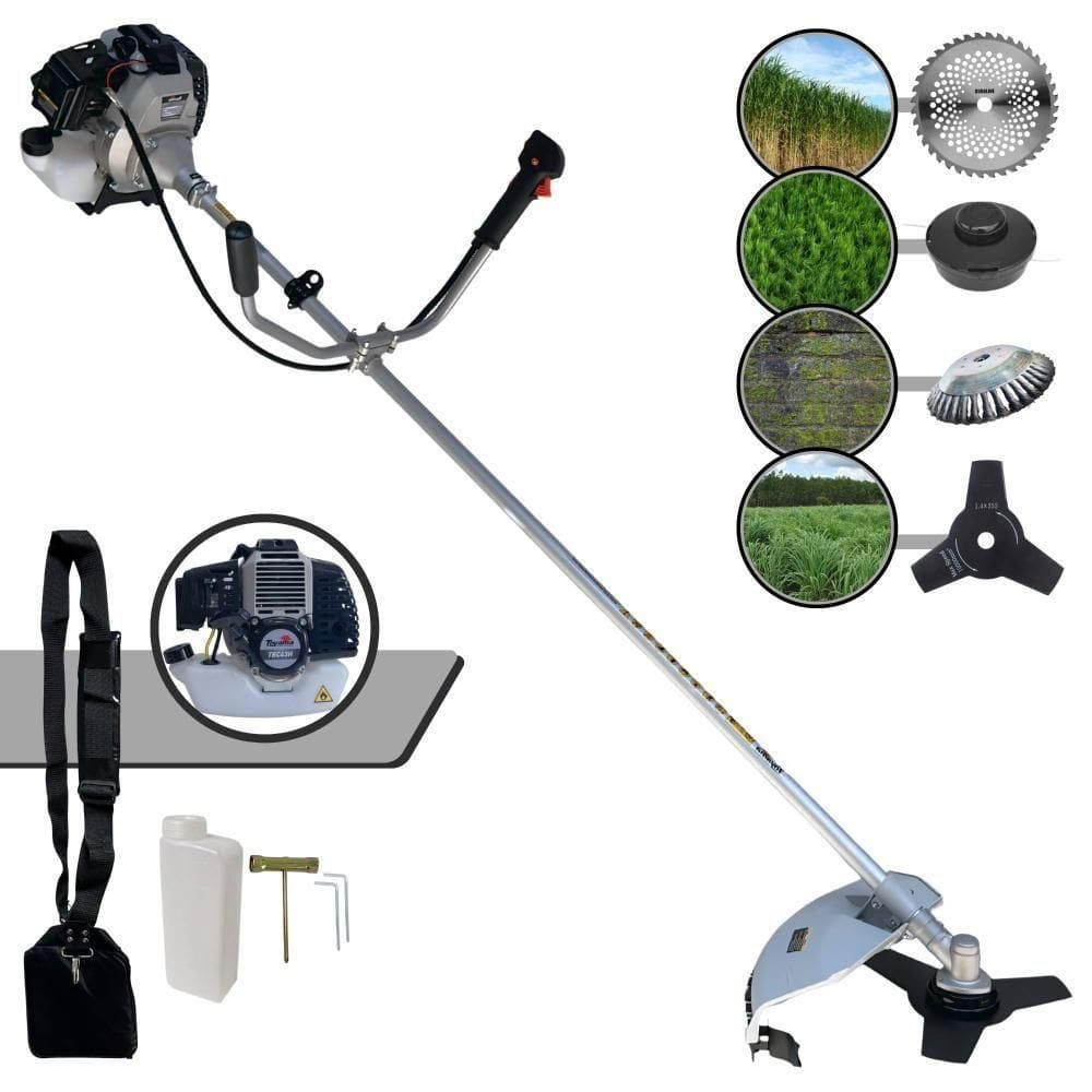Roçadeira à Gasolina Tbc43h 43cc + Escova De Aço + Faca 40d