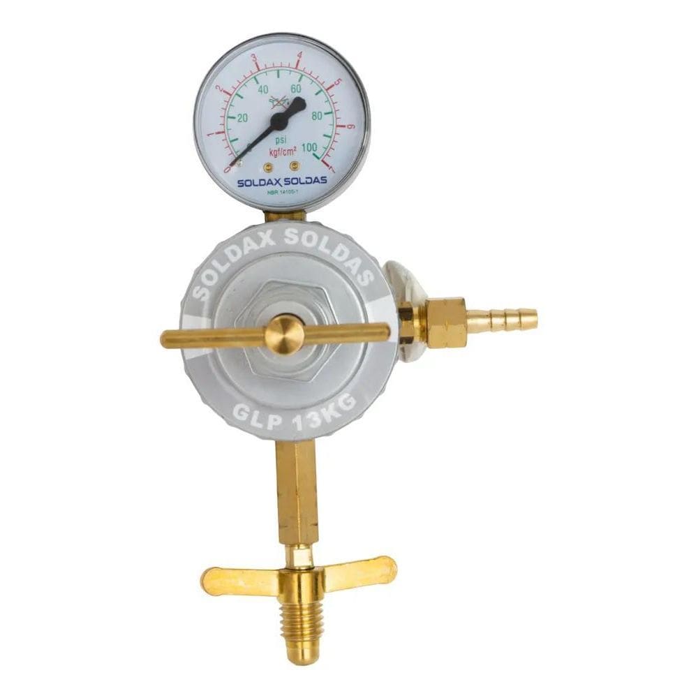 2X Regulador De Pressão Glp 13Kg P13 Com Manometro P/Maçaric