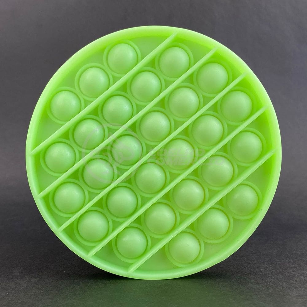 Pop It Brilha no Escuro Fluorescente Circular Fidget Toy Brinquedo Sensorial - Verde